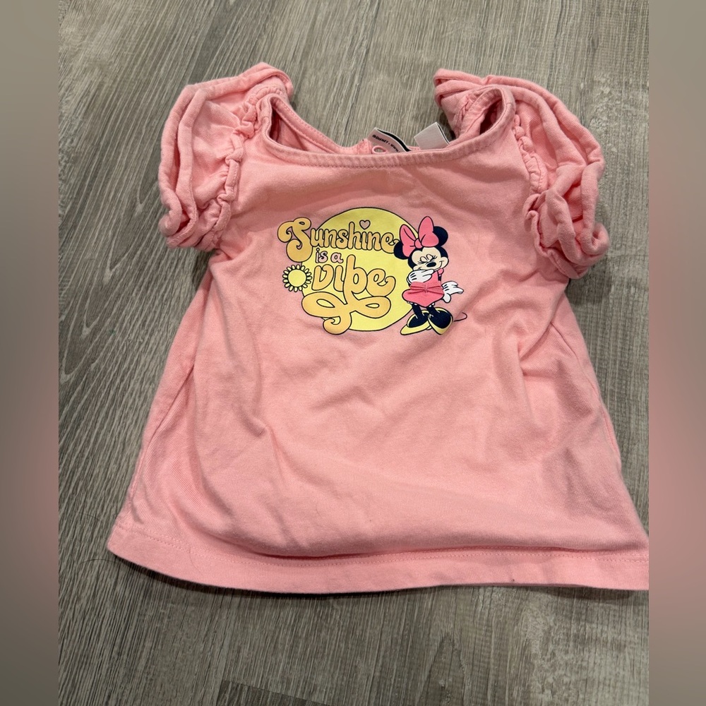 Janie and Jack Pink Minnie Mouse Tee